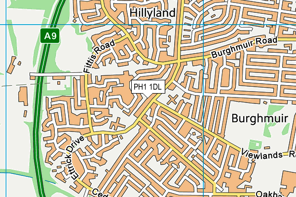 PH1 1DL map - OS VectorMap District (Ordnance Survey) PH1 1DL map - OS VectorMap District (Ordnance Survey)