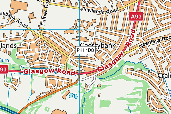 PH1 1DQ map - OS VectorMap District (Ordnance Survey) PH1 1DQ map - OS VectorMap District (Ordnance Survey)