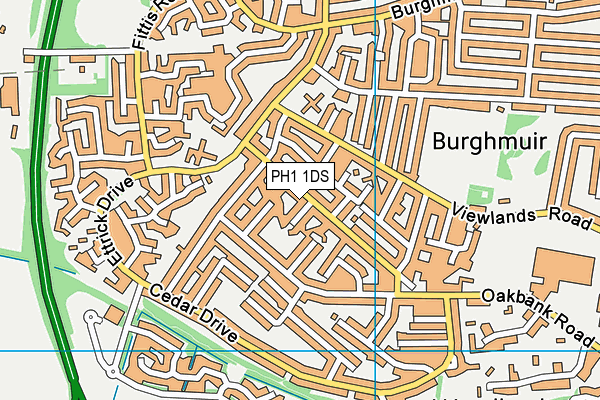 PH1 1DS map - OS VectorMap District (Ordnance Survey) PH1 1DS map - OS VectorMap District (Ordnance Survey)