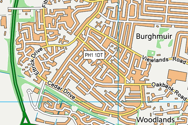 PH1 1DT map - OS VectorMap District (Ordnance Survey) PH1 1DT map - OS VectorMap District (Ordnance Survey)