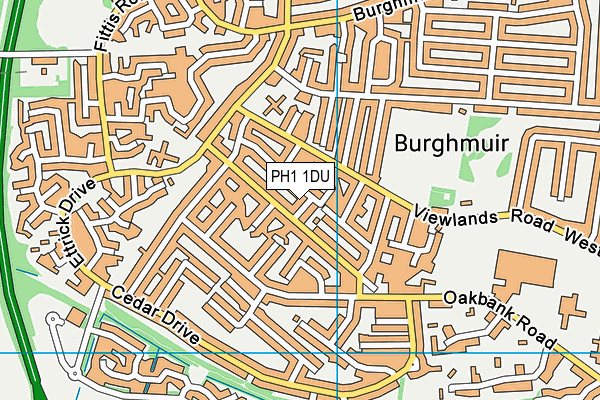 PH1 1DU map - OS VectorMap District (Ordnance Survey) PH1 1DU map - OS VectorMap District (Ordnance Survey)