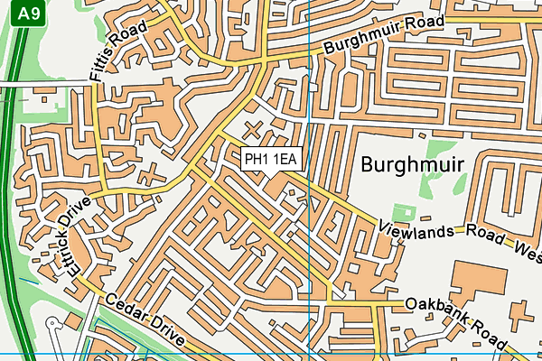 PH1 1EA map - OS VectorMap District (Ordnance Survey) PH1 1EA map - OS VectorMap District (Ordnance Survey)