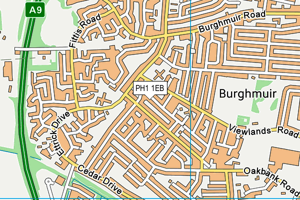 PH1 1EB map - OS VectorMap District (Ordnance Survey) PH1 1EB map - OS VectorMap District (Ordnance Survey)