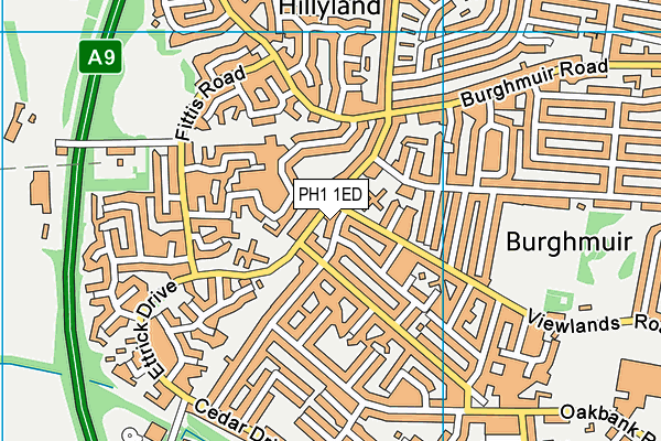 PH1 1ED map - OS VectorMap District (Ordnance Survey) PH1 1ED map - OS VectorMap District (Ordnance Survey)