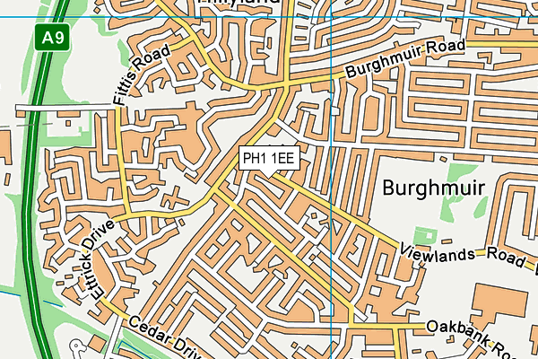 PH1 1EE map - OS VectorMap District (Ordnance Survey) PH1 1EE map - OS VectorMap District (Ordnance Survey)