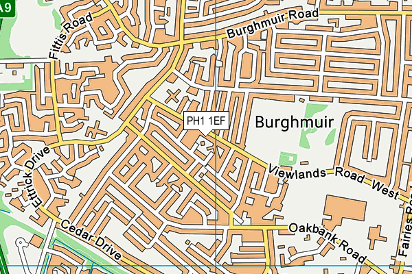 PH1 1EF map - OS VectorMap District (Ordnance Survey) PH1 1EF map - OS VectorMap District (Ordnance Survey)
