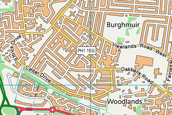 PH1 1EG map - OS VectorMap District (Ordnance Survey) PH1 1EG map - OS VectorMap District (Ordnance Survey)