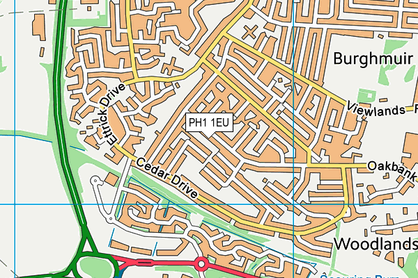 PH1 1EU map - OS VectorMap District (Ordnance Survey) PH1 1EU map - OS VectorMap District (Ordnance Survey)