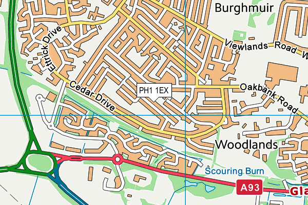 PH1 1EX map - OS VectorMap District (Ordnance Survey) PH1 1EX map - OS VectorMap District (Ordnance Survey)