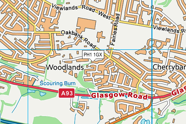 PH1 1GX map - OS VectorMap District (Ordnance Survey) PH1 1GX map - OS VectorMap District (Ordnance Survey)