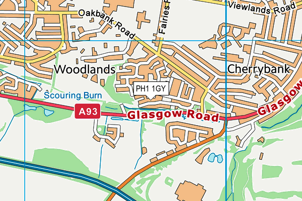 PH1 1GY map - OS VectorMap District (Ordnance Survey) PH1 1GY map - OS VectorMap District (Ordnance Survey)