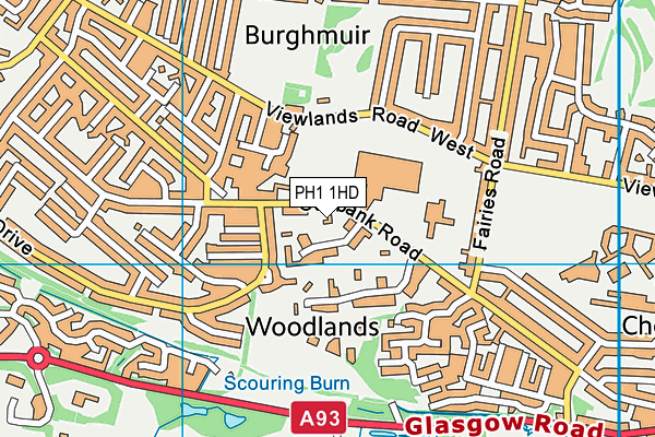 PH1 1HD map - OS VectorMap District (Ordnance Survey) PH1 1HD map - OS VectorMap District (Ordnance Survey)