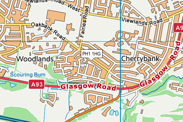 PH1 1HG map - OS VectorMap District (Ordnance Survey)