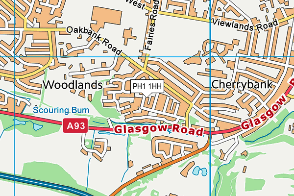 PH1 1HH map - OS VectorMap District (Ordnance Survey) PH1 1HH map - OS VectorMap District (Ordnance Survey)