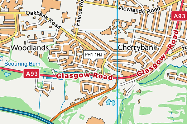 PH1 1HJ map - OS VectorMap District (Ordnance Survey) PH1 1HJ map - OS VectorMap District (Ordnance Survey)