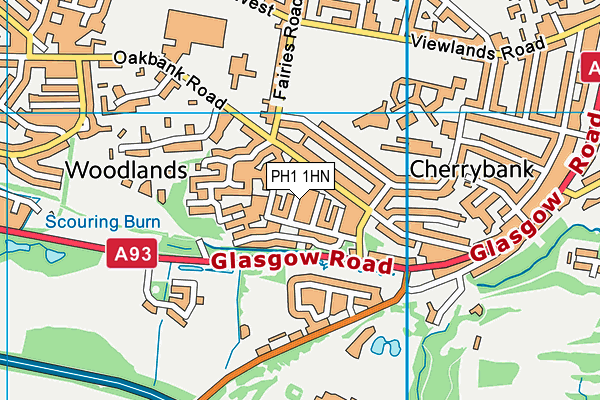 PH1 1HN map - OS VectorMap District (Ordnance Survey) PH1 1HN map - OS VectorMap District (Ordnance Survey)
