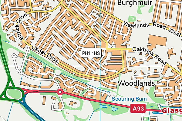 PH1 1HS map - OS VectorMap District (Ordnance Survey) PH1 1HS map - OS VectorMap District (Ordnance Survey)