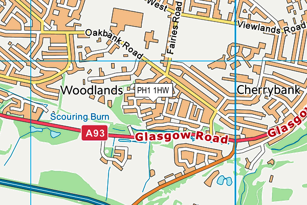 PH1 1HW map - OS VectorMap District (Ordnance Survey) PH1 1HW map - OS VectorMap District (Ordnance Survey)