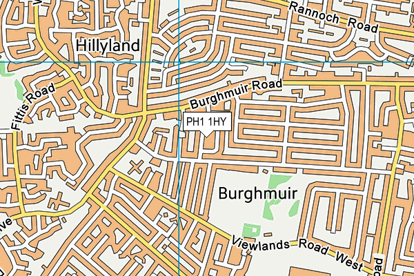 PH1 1HY map - OS VectorMap District (Ordnance Survey) PH1 1HY map - OS VectorMap District (Ordnance Survey)