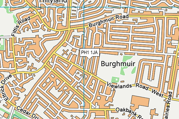 PH1 1JA map - OS VectorMap District (Ordnance Survey) PH1 1JA map - OS VectorMap District (Ordnance Survey)