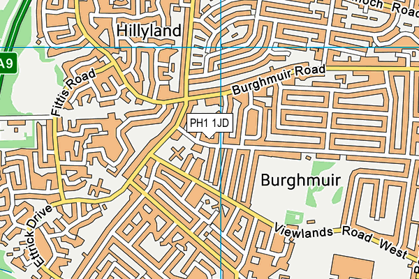 PH1 1JD map - OS VectorMap District (Ordnance Survey) PH1 1JD map - OS VectorMap District (Ordnance Survey)