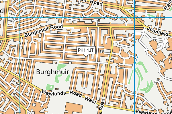PH1 1JT map - OS VectorMap District (Ordnance Survey) PH1 1JT map - OS VectorMap District (Ordnance Survey)