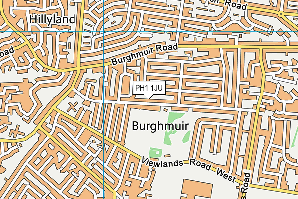 PH1 1JU map - OS VectorMap District (Ordnance Survey) PH1 1JU map - OS VectorMap District (Ordnance Survey)