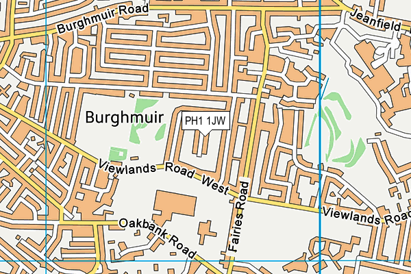 PH1 1JW map - OS VectorMap District (Ordnance Survey) PH1 1JW map - OS VectorMap District (Ordnance Survey)