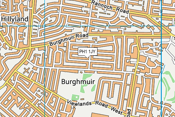 PH1 1JY map - OS VectorMap District (Ordnance Survey) PH1 1JY map - OS VectorMap District (Ordnance Survey)