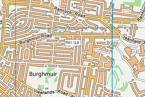 PH1 1LA map - OS VectorMap District (Ordnance Survey) PH1 1LA map - OS VectorMap District (Ordnance Survey)