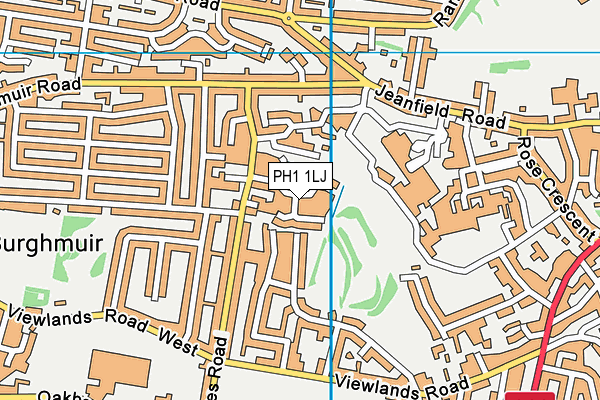 PH1 1LJ map - OS VectorMap District (Ordnance Survey) PH1 1LJ map - OS VectorMap District (Ordnance Survey)