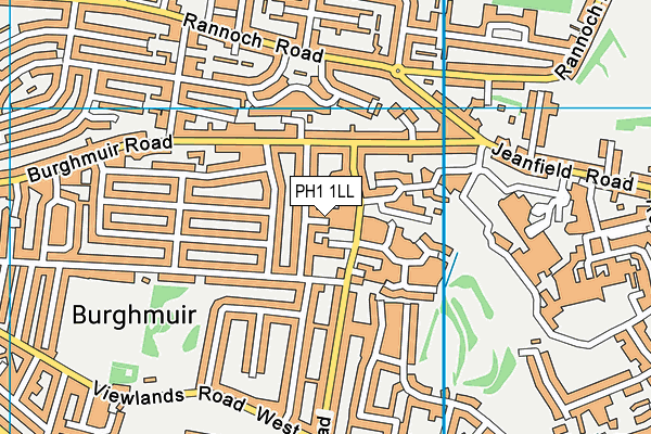 PH1 1LL map - OS VectorMap District (Ordnance Survey) PH1 1LL map - OS VectorMap District (Ordnance Survey)