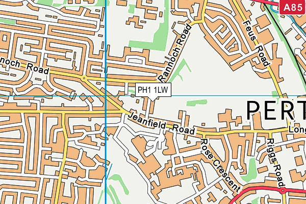 PH1 1LW map - OS VectorMap District (Ordnance Survey) PH1 1LW map - OS VectorMap District (Ordnance Survey)
