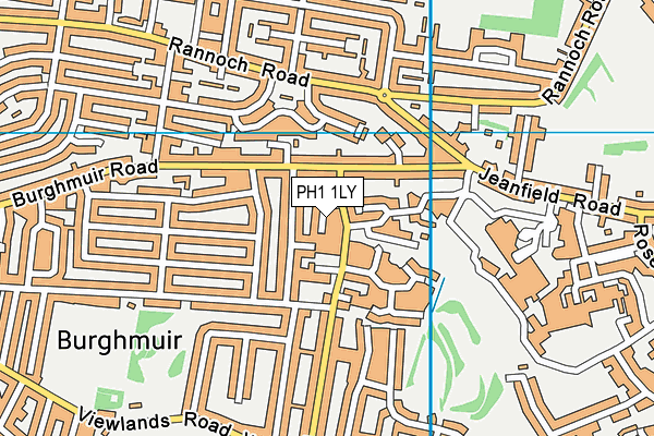 PH1 1LY map - OS VectorMap District (Ordnance Survey) PH1 1LY map - OS VectorMap District (Ordnance Survey)