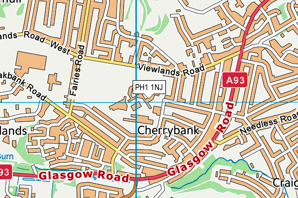 PH1 1NJ map - OS VectorMap District (Ordnance Survey)