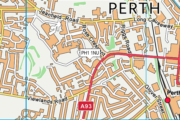 PH1 1NU map - OS VectorMap District (Ordnance Survey) PH1 1NU map - OS VectorMap District (Ordnance Survey)