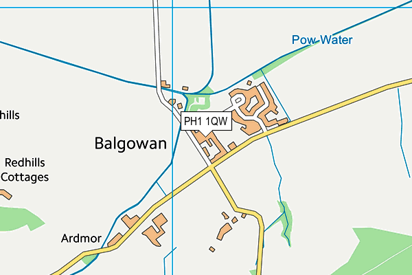 PH1 1QW map - OS VectorMap District (Ordnance Survey) PH1 1QW map - OS VectorMap District (Ordnance Survey)