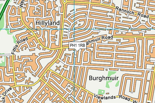 PH1 1RB map - OS VectorMap District (Ordnance Survey) PH1 1RB map - OS VectorMap District (Ordnance Survey)