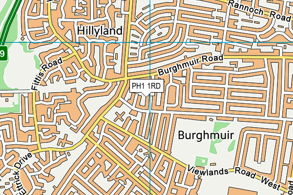 PH1 1RD map - OS VectorMap District (Ordnance Survey) PH1 1RD map - OS VectorMap District (Ordnance Survey)