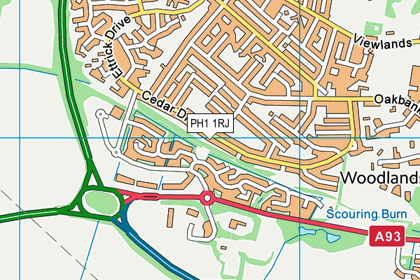 PH1 1RJ map - OS VectorMap District (Ordnance Survey) PH1 1RJ map - OS VectorMap District (Ordnance Survey)
