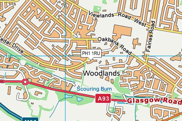 PH1 1RU map - OS VectorMap District (Ordnance Survey) PH1 1RU map - OS VectorMap District (Ordnance Survey)