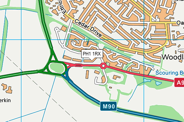 PH1 1RX map - OS VectorMap District (Ordnance Survey) PH1 1RX map - OS VectorMap District (Ordnance Survey)