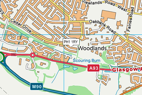 PH1 1RY map - OS VectorMap District (Ordnance Survey) PH1 1RY map - OS VectorMap District (Ordnance Survey)