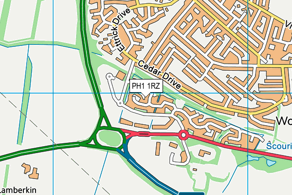 PH1 1RZ map - OS VectorMap District (Ordnance Survey) PH1 1RZ map - OS VectorMap District (Ordnance Survey)