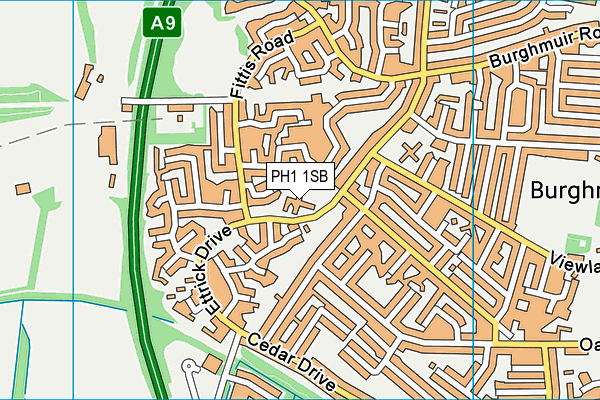 PH1 1SB map - OS VectorMap District (Ordnance Survey) PH1 1SB map - OS VectorMap District (Ordnance Survey)