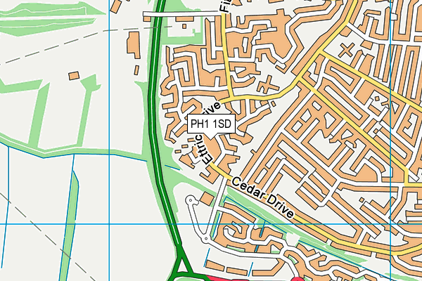 PH1 1SD map - OS VectorMap District (Ordnance Survey) PH1 1SD map - OS VectorMap District (Ordnance Survey)