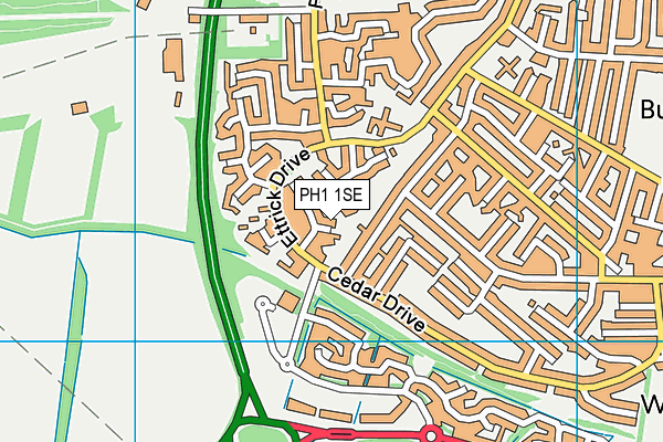 PH1 1SE map - OS VectorMap District (Ordnance Survey) PH1 1SE map - OS VectorMap District (Ordnance Survey)