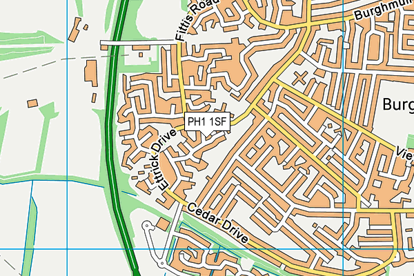 PH1 1SF map - OS VectorMap District (Ordnance Survey) PH1 1SF map - OS VectorMap District (Ordnance Survey)