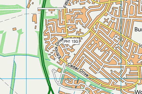 PH1 1SG map - OS VectorMap District (Ordnance Survey) PH1 1SG map - OS VectorMap District (Ordnance Survey)