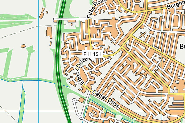 PH1 1SH map - OS VectorMap District (Ordnance Survey) PH1 1SH map - OS VectorMap District (Ordnance Survey)